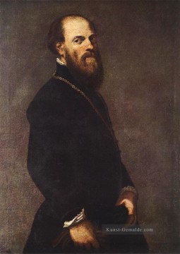 san - Mann mit einer goldenen Spitze Italienischen Renaissance Tintoretto